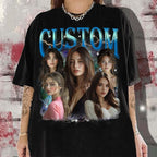 NAZENTI Custom Bootleg Rap Tee, Custom T-Shirts with Picture, Retro Custom Bootleg, Valentine's Gifts for Him Her