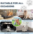 Bubble bear Dog Crate Mat - Upgraded Thick, Ultra Soft, Washable & Anti-Slip Kennel Pad for Small/Medium/Large Dogs, Dark-Hued to Hide Stains (42"x28")