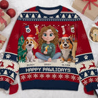 Wrappiness A Girl And Her Dog Christmas Sweatshirt - Cozy Unisex Fit Custom Shirt - Cute for Women Pet Lovers