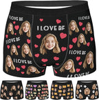 Personalized Underwear for Men with Face Custom Face Boxers Customized Boxer Briefs Funny Gifts for Him Husband Boyfriend