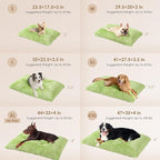 EHEYCIGA Fluffy Dog Crate Bed for Extra Large Dogs, Plush Faux Fur Crate Pad, Calming Anti Anxiety XL Dog Bed, Washable Soft Warm Mat with Non-Slip Bottom, Green