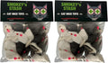 Smokey's Stash Rabbit Fur Mouse Cat Toy 24 per Pack White and Gray Fuzzy Toys for Cats with Rattle Realistic Fake mice (24)