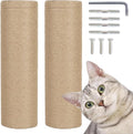 PowerKing Thick Natural Sisal Replacement Scratching Post,15.7" Length, 4.5" Thick, 2Pcs M8 Cat Scratch Post Refill Poles, Ideal for Refurbishment, Includes Screws, Natural