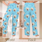Custom Couple Pajama Pants Sock with Funny Face, Personalized PJ Anniversary Birthday Women Men Pants