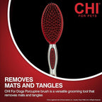 CHI Dog Brush for, Porcupine Brush for Dogs - Grooming Tools for Dogs & Puppies, Removes Mats and Tangles, Ionic Technology, Ergonomic Soft Grip Handle, Suitable for All Hair Types
