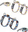 Halypet 2-Pack Cat Harness and Leash Set, Escape Proof 3-in-1 Adjustable Harness for Cats, Soft Lightweight, Easy On & Control for Walking, Travel & Outdoor Use, Small (White & Navy)