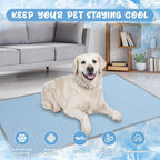 Summer Dog Cooling Mat Washable Ice Silk Self Cool Pad for Small Medium Large Dogs and Cats, Pet Sleeping Pad for Crate, Bed, Indoor & Outdoor Floor, Car Seats