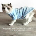 Cat Flannel Clothes, Warm Soft Winter Sweater Jumpsuit Shirt Clothing for Hairless Sphynx Devon & Indoor Kittens (Pink,3XL)