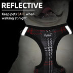 PUPTECK Dog Harness and Leash Set for Small Medium Dogs No Pull Step-in Soft Mesh Puppy Cat Vest Harnesses Reflective at Night, Plaid Pattern Black S