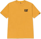 CAT Men's Trademark T-Shirts with Shape-Retention Rib Trim Spandex, Tagless Neck, and Cat Logo on Left Chest