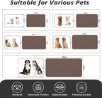Dog Food Mat - Absorbent Cat Mat for Food and Water, No Stains Pet Feeding Bowl Mat, Easy to Clean Pet Placemats, Quick Dry Dog Water Dispenser Mat for Messy Drinkers | Brown 12"x 19"