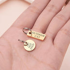 Anavia Small Size Dog Cat ID Tags, Small/XS Personalized Color Plated Stainless Steel Puppy Kitten Name Tags, Customized Engraved Nameplate Pet Collar Tag (Black, XS-Round)