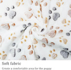 1 Pack 3 Blankets Super Soft Fluffy Premium Fleece Pet Blanket Flannel Paw Printed Throw for Dog Puppy Cat (Small 23x16'', Beige, Grey, Navy)