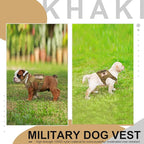 Tactical Dog Training Harness Outdoor Working Vest Adjustable XSmall Military MOLLE Dog Vest Harness with Rubber Handle