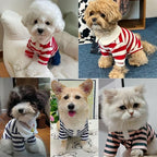 MANON ROSA Dog Clothes, Designer Boy Polo Shirt for Small Medium Dogs, Soft Puppy Outfit, Breathable Male Yorkie Chihuahua Shih Tzu Poodle Kitten Cat T-Shirt, Birthday Gifts - Red, XS, Fit 1-3lbs