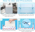 Hamiledyi Rabbit Cooling Pouch with Ice Pack - No Condensation Pad for Bunny Cage Accessories, Washable Cooling Mat for Small Animals (Ferret, Guinea Pig, Chinchilla)