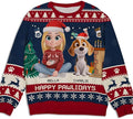 Wrappiness A Girl And Her Dog Christmas Sweatshirt - Cozy Unisex Fit Custom Shirt - Cute for Women Pet Lovers
