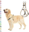 PUPTECK No Pull Dog Harness Soft Adjustable Basic Nylon Step in Puppy Vest Outdoor Walking with ID Tag