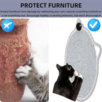 Cat Scratcher Mat, Natural Cotton Rope Cat Scratching Pad, 16.9'' Round Cat Wall & Floor Scratch Pad, Durable Double - Sided Cat Scratcher, Furniture Protector for Wall, Sofa, Couch, Carpet, Violet