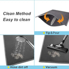 Pieviev Cat Litter Mat Double Layer Waterproof Urine Proof Trapping Mat 1 Pack (Gray, 30x24 Inch (Pack of 1))