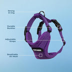 Voyager Step-in Pet Harness - All Weather Mesh, Adjustable Step in Harness for Cats and Dogs by Best Pet Supplies - Purple, S