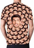 M YESCUSTOM Custom Funny Tshirts for Men Women Personalized Face Tshirt with Picture Customized Tee Gift for Dad Mom Husband