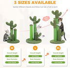 PAWZ Road Cat Scratching Post Cactus Cat Scratcher Featuring with 3 Scratching Poles and Interactive Dangling Ball -Large 27 Inches