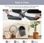 Orthopedic Dog Beds for Large Dogs, Memory Foam Dog Beds Large Sized Dogs, Washable Removable Cover, Nonskid Bottom, Waterproof, for Indoor, Outdoor, Crate ＆ Car Use, 36x27x6 Inches, Dark Grey