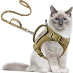 AIWAI Cat Harness and Leash for Walking, Escape Proof Soft Adjustable Vest Harnesses for Cats, Easy Control Breathable Soft Mesh with Control Handle for Large Cat Small Dog, Gift with Patch