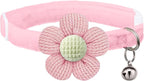 Breakaway Cat Collars with Bells, MUZIEBA Kitten Collar for Girl Boy Adjustable Safety Kitty Collars for Cats Puppy and Small Pets (Pink)