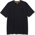 CAT Men's Trademark T-Shirts with Shape-Retention Rib Trim Spandex, Tagless Neck, and Cat Logo on Left Chest
