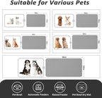 Dog Food Mat - Absorbent Cat Mat for Food and Water, No Stains Pet Feeding Bowl Mat, Easy to Clean Pet Placemats, Quick Dry Dog Water Dispenser Mat for Messy Drinkers | Grey 12"x 19"