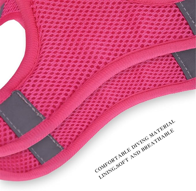 Step in Dog Harness No Pull Flower Adjustable Soft Mesh Padded Reflective Pet Vest Harness and Leash Set for Small Medium Dogs