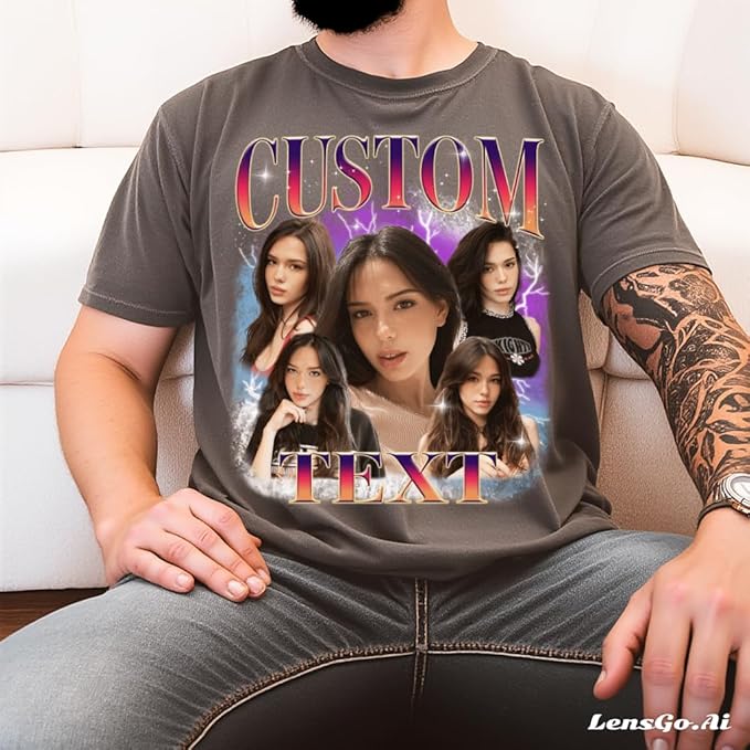 NAZENTI Custom Valentine Shirt Gifts for Boyfriend, Customized Bootleg Rap Tee