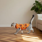 EXPAWLORER Thanksgiving Cat Sweater - Sweaters for Cats Only Soft Warm Pet Clothes, Fall and Winter Turkey Coat Pullover Design, Fleece Sweatshirt Clothing Also for Puppy Small Dogs, Medium