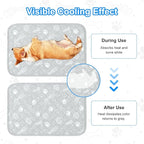MH MYLUNE HOME Self Cooling Mat for Dog, 28”x39” Arc-Chill Cooling Fiber & Endothermic Color Changing Pet Cooling Pad, Foldable & Washable Non-Toxic Summer Pet Blanket