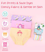Girls and Toddlers 100% Cotton Underwear Tagless Soft Panties Size 2-3T,4-5T,6,8,10,12 (6-Pack)