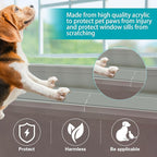 Wenqik 2 Pcs 14.75 x 2.5 Inches Clear Window Sill Protector from Dog Cat Scratching Strong Transparent Protection Against Dog Claw Chewing Slobbering Window Sill Cover