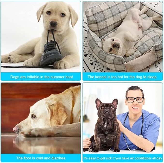 SOMOYA Dog Self Cooling Mat Pet Washable Cooling Pads Blanket Sleeping Kennel Mat,Ice Silk Sleep Mat Pad Non-Toxic Breathable Sleep Bed Beach for Large Dogs Cats (Blue, 27.5x39.4 in)