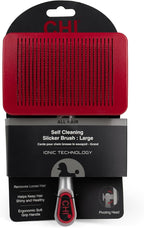 CHI Pivoting Slicker Brush - Self Cleaning and High End for Grooming Large Dogs