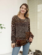 YESNO Women Christmas Sweater Graphic Printed Oversized Pullover Sweaters Casual Loose Knit Tops S01