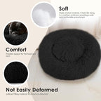 Dog Beds Large Sized Dog and Cats, 32in Pet Beds for Large Pet, Washable Indestructible Extra Large Dog Bed (Black)
