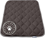 Paw Inspired Washable Padded Crate Mats for Dogs | 35” x 22” Pad, Fits 36-inch Kennels | Leakproof, Plush Pet Beds (Gray)