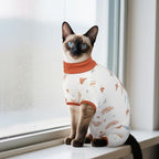 DENTRUN Cat Surgery Recovery Suit Female Male Soft Onesie, Kitten Surgical Collar Cone Alternative Shirt, Abdominal Wounds Anti-Licking Pajama for Small Pets Spay, Cat Body Suit Post Surgery