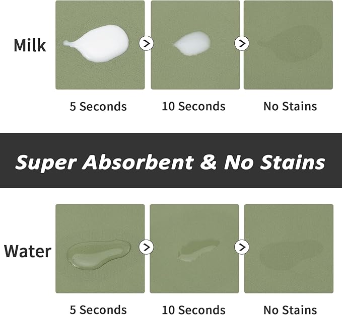 Dog Food Mat - Absorbent Cat Mat for Food and Water, No Stains Pet Feeding Bowl Mat, Easy to Clean Pet Placemats, Quick Dry Dog Water Dispenser Mat for Messy Drinkers | Paw Green 18"x34"