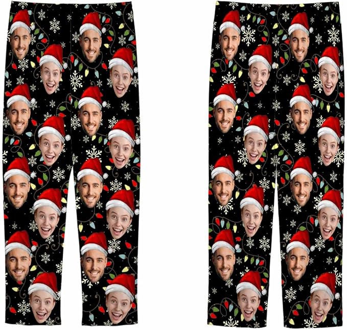 Customized Face Pajama Custom Pajama Pants with Photo for Women Mom