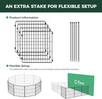 FXW MiniPaws Unleashed Dog Playpen, Expandable & Portable Design for Yard, RV Camping and Indoor Use, for Puppies and Small Dogs, 24-inch 4 Panels
