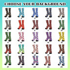 Artsadd Personalized Christmas Pajama Pants Socks for Men Custom Photo Pajama Bottoms for Men S-XXL