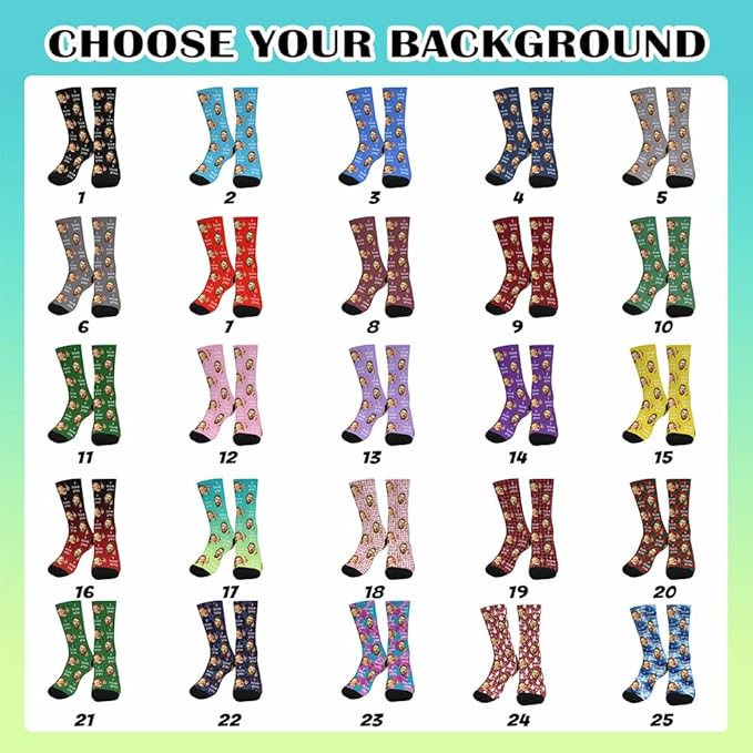 Artsadd Personalized Christmas Pajama Pants Socks for Men Custom Photo Pajama Bottoms for Men S-XXL