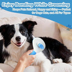 Pet Hair Removal Brush & Glove Set – Self-Cleaning Slicker Deshedding Brush and Reusable Hair Removal Glove for Dogs, Cats & Horses, Gentle Grooming Tool for Long & Short Haired Pets